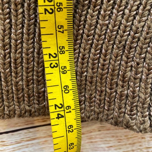 Vintage Zach’s Sweater S | Brown & White Geometric Knit with Metallic Thread - Picture 8 of 8